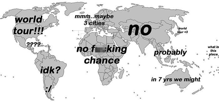 When A Band Announces A World Tour | Tours, Best funny ...